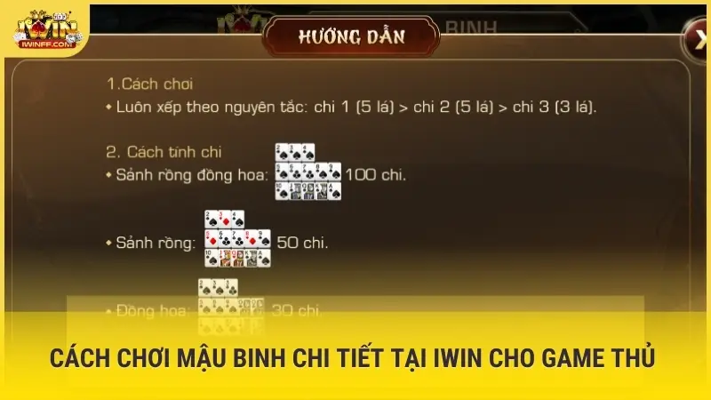 Cách chơi Mậu Binh chi tiết tại iWin cho game thủ