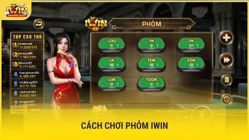 Cách chơi Phỏm Iwin