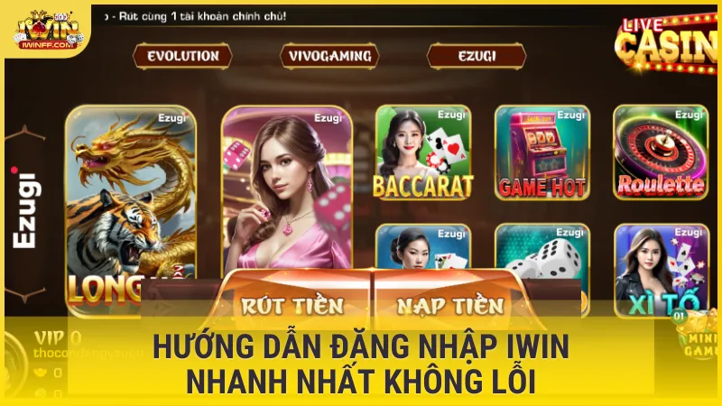 hướng dẫn đăng nhập Iwin