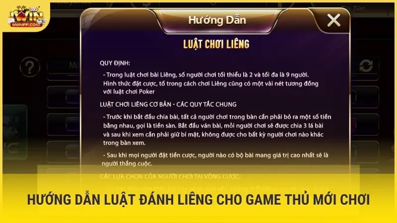 Hướng dẫn luật đánh liêng cho game thủ mới chơi