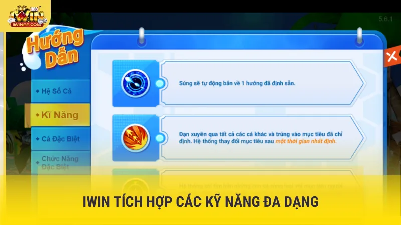 Iwin tích hợp các kỹ năng đa dạng