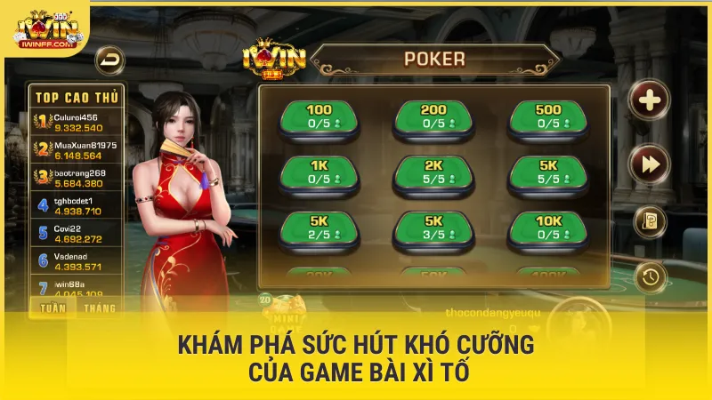 Khám phá sức hút khó cưỡng của game bài Xì Tố