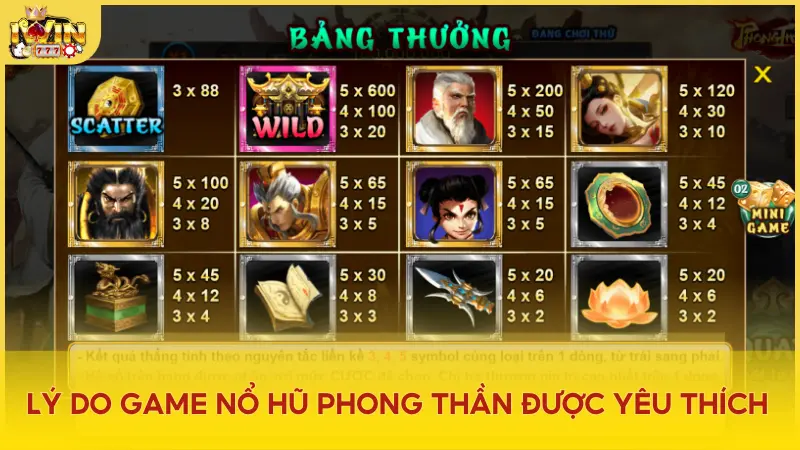 Lý do game nổ hũ Phong Thần iWin được yêu thích