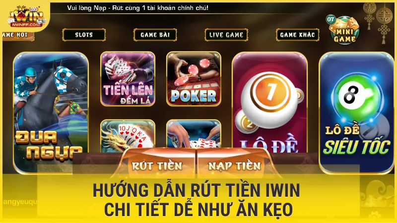hướng dẫn rút tiền Iwin